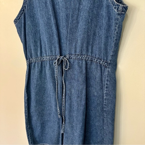 Women’s Denim & Co Denim Button-Down Dress 100% Cotton Blue Vintage Sz Medium - Picture 9 of 12